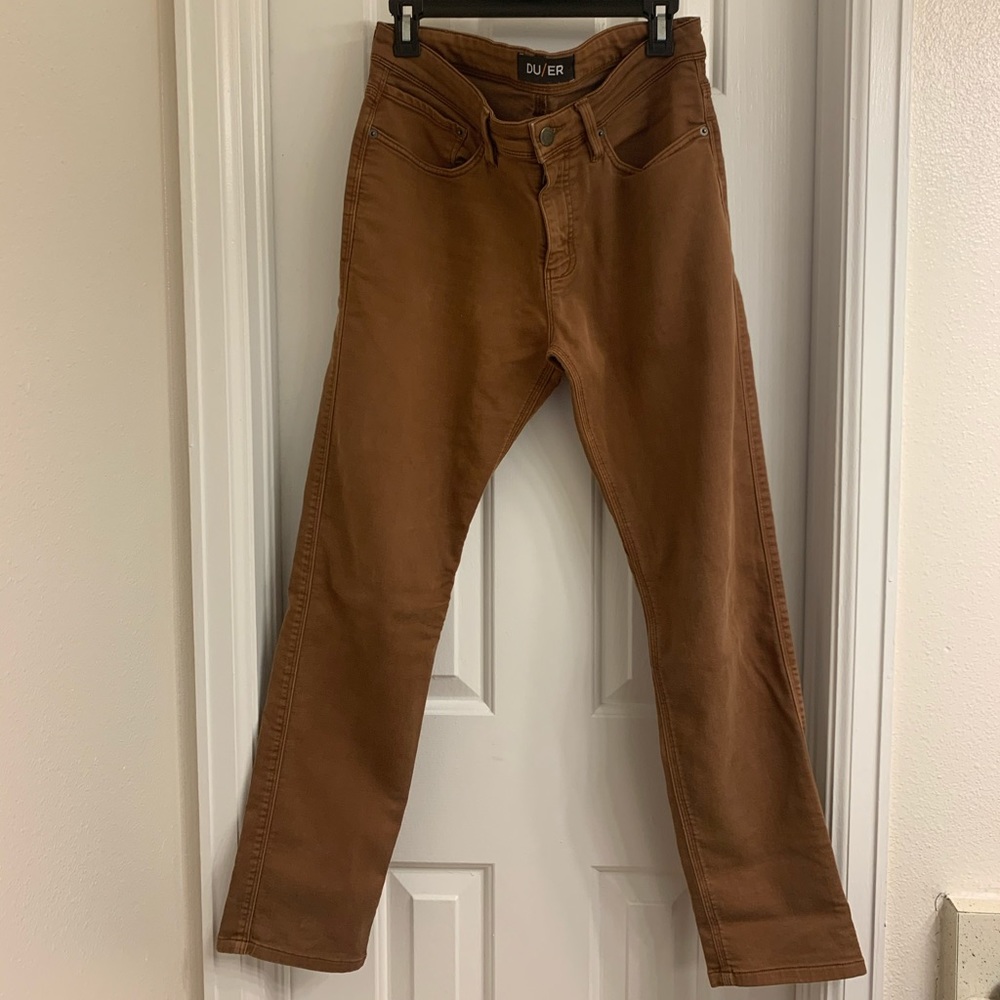 Duer N2X slim fit  32X30 dark khakis